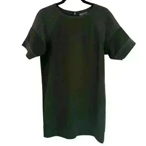 Vince Olive Green Short Sleeve Shift Dress Size Small - Picture 1 of 5